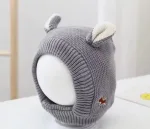 Gorro Con Orejitas Gris Claro Niño - Imagen 3