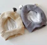 Gorro Con Orejitas Gris Claro Niño - Imagen 4