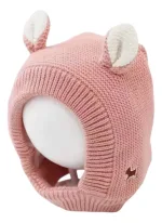 Gorro Con Orejitas Rosa Niño - Imagen 2