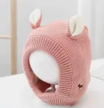 Gorro Con Orejitas Rosa Niño - Imagen 3