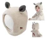 Gorro Con Orejitas Blanco Invierno Niño