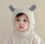 Gorro Con Orejitas Blanco Invierno Niño - Imagen 4