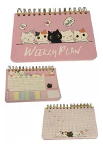 Planner Horario Semanal Diseño Gatito
