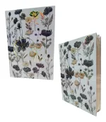 Libreta Sketchbook Diseño Flores Azules