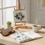 Libreta Sketchbook Diseño Flores Azules - Imagen 2