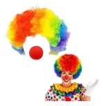 Peluca Mas Nariz De Payaso Unisex