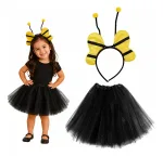 Set Disfraz Abeja con Tutu Amarillo-Negro